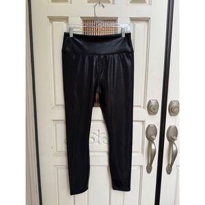 Fabletics Womens Anywhere‎ Motion365+ High Waisted Shine Leggings Black Size XL